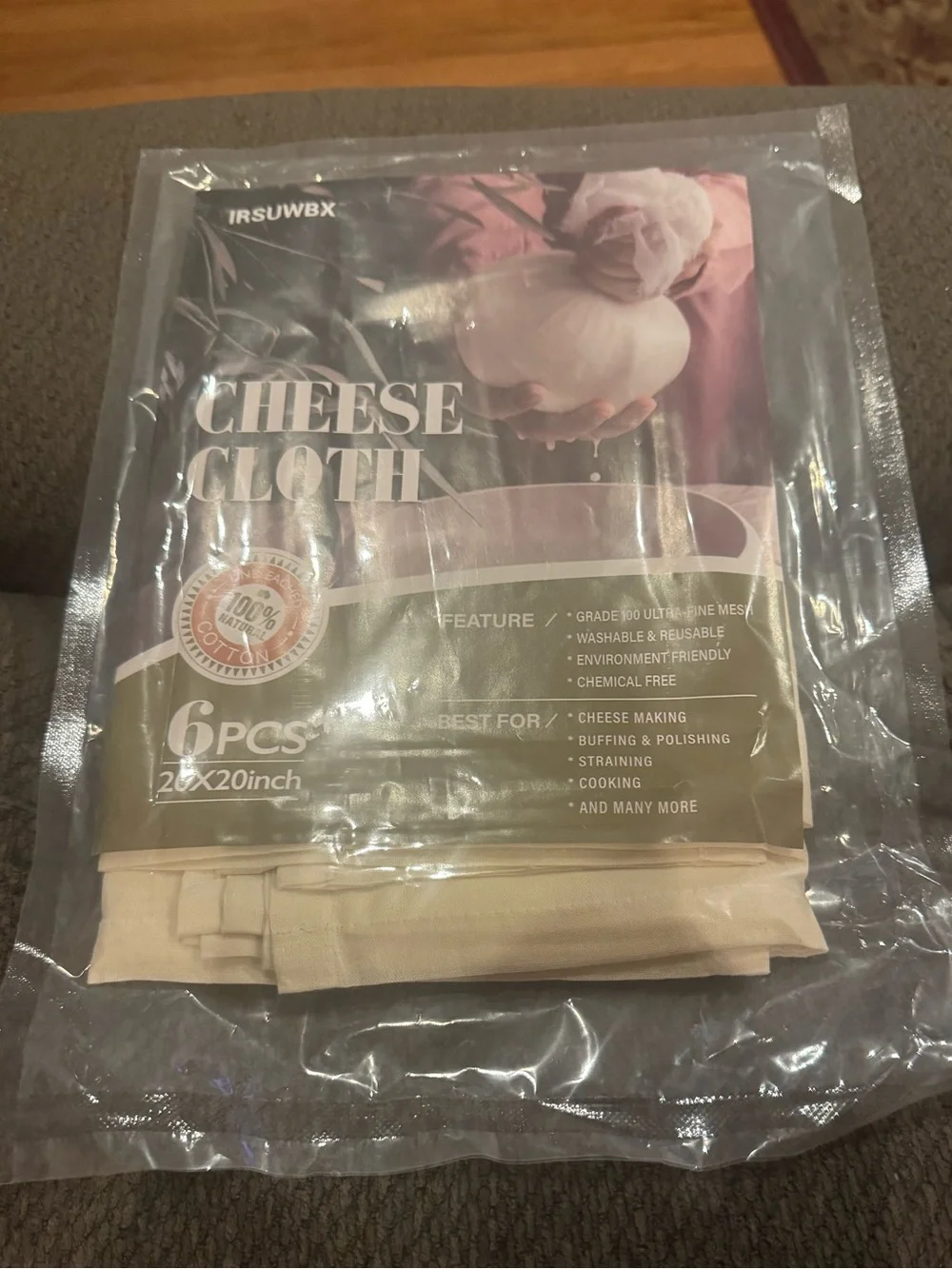 Cheese Cloth 6-Pack Cotton Straining Cloths - Cream